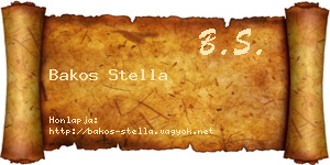 Bakos Stella névjegykártya