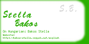 stella bakos business card